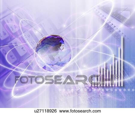 Abstract illustration depicting global business technology View Large Photo Image Stock Photograph - Abstract illustration depicting global business technology. Fotosearch