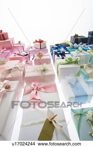 Picture - Abundance of giftwrapped presents.. Fotosearch