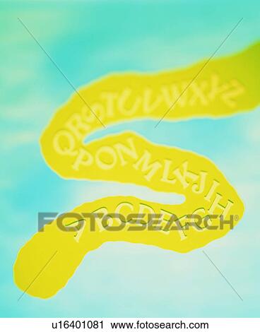 Stock Image - Alphabet on a curving strip. Fotosearch