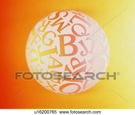 Stock Photography - Alphabet on a sphere. Fotosearch
