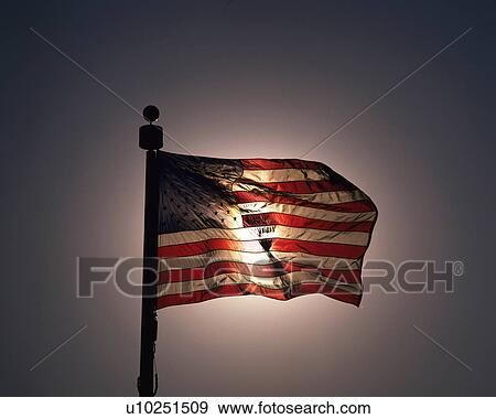 American flag fluttering in breeze View Large Photo Image Stock Photo - American flag fluttering in breeze. Fotosearch
