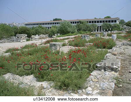 Ancient Agora, Athens, Greece View Large Photo Image Stock Photo - Ancient Agora, Athens, Greece. Fotosearch