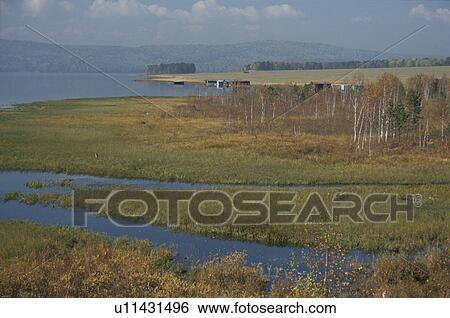Stock Photograph - Angara river, Irkutsk, Siberia, Russia. Fotosearch