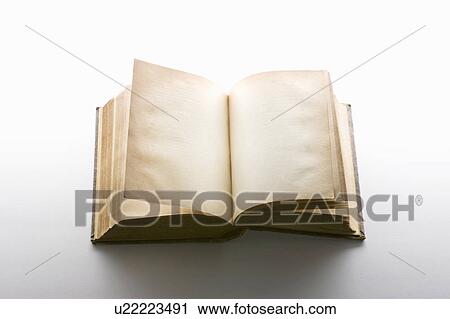 Stock Image - Antique book on white background. Fotosearch