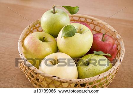 Stock Photograph - Apples in a basket. Fotosearch
