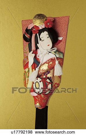 Battledore decorated with Kabuki performer View Large Photo Image Stock Photo - Battledore decorated with Kabuki performer. Fotosearch