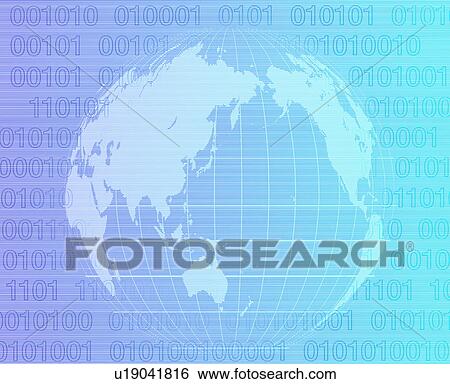Binary code and a globe View Large Photo Image Stock Photograph - Binary code and a globe. Fotosearch
