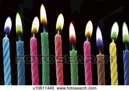 Stock Image - Birthday candles. Fotosearch