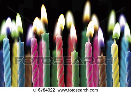 Stock Image - Birthday candles. Fotosearch