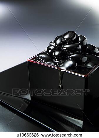 Stock Photograph - Black soybeans. Fotosearch