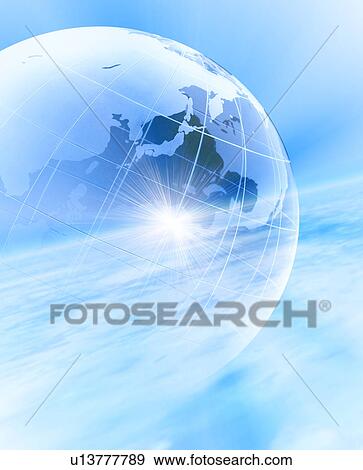 Blue globe View Large Photo Image Stock Photo - Blue globe. Fotosearch