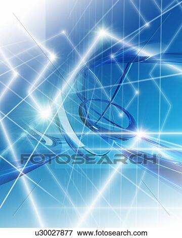 Stock Photo - Blue illuminated grid. Fotosearch