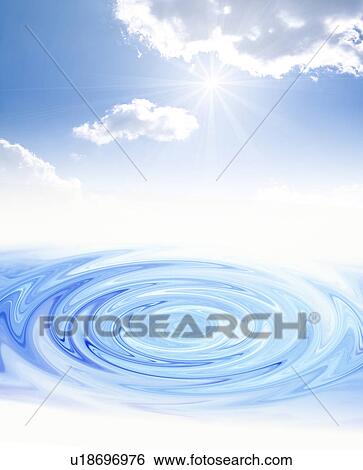 Blue sky, clouds and a ripple View Large Photo Image Stock Photograph - Blue sky, clouds and a ripple. Fotosearch