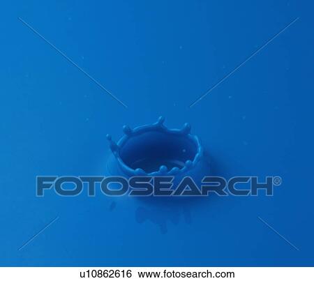 Stock Photograph - Blue splash crown. Fotosearch