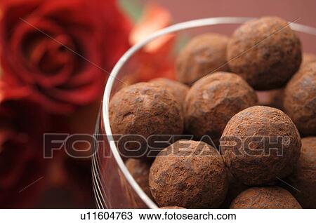 Stock Image - Bowl of truffles. Fotosearch