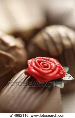 Stock Photograph - Chocolate pieces. Fotosearch