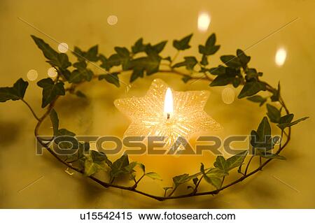 Stock Photography - Christmas candle. Fotosearch
