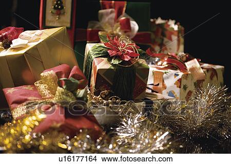 Picture - Christmas presents. Fotosearch