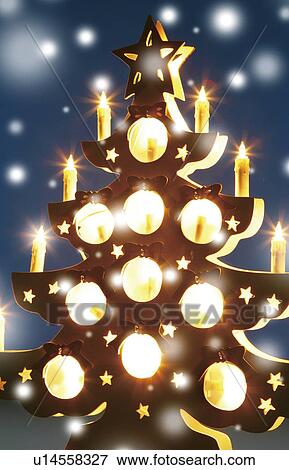 Christmas tree with candles View Large Photo Image Stock Photo - Christmas tree with candles. Fotosearch