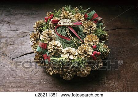 Stock Image - Christmas wreath. Fotosearch