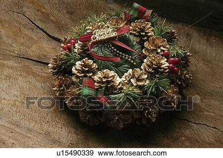 Stock Photo - Christmas wreath. Fotosearch