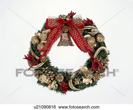 Christmas wreath View Large Photo Image Stock Photograph - Christmas wreath. Fotosearch