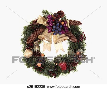 Christmas wreath View Large Photo Image Stock Photograph - Christmas wreath. Fotosearch