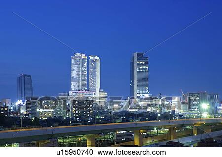 Stock Image - Cityscape, Nagoya, Aichi Prefecture, Japan. Fotosearch
