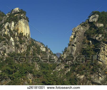 Cliffs beneath blue sky, Shosenkyo, Kofu, Yamanashi Prefecture, Japan View Large Photo Image Stock Image - Cliffs beneath blue sky, Shosenkyo, Kofu, Yamanashi Prefecture, Japan. Fotosearch