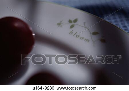 Close Up Image of Plate and Cherries View Large Photo Image Stock Photograph - Close Up Image of Plate and Cherries. Fotosearch