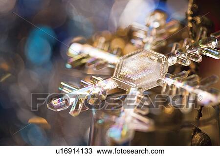 Stock Image - Close-up of a snowflake. Fotosearch