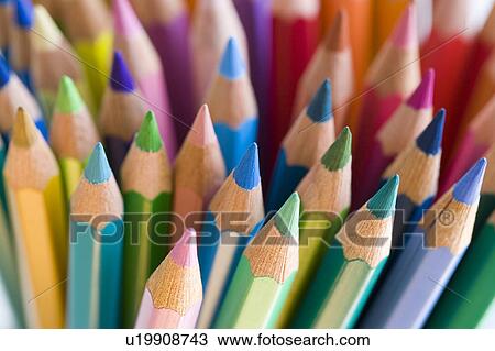 Stock Image - Colored pencils. Fotosearch