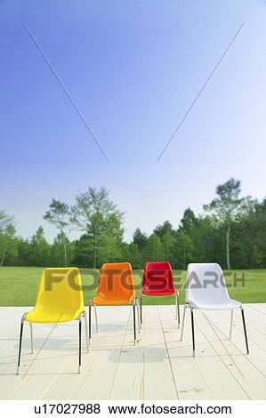 Stock Photo - Colorful chairs. Fotosearch