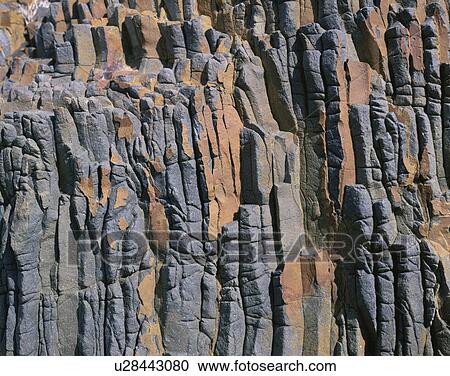 Stock Image - Columnar rocks, Hinomisaki Cape, Izumo, Shimane Prefecture, Japan. Fotosearch