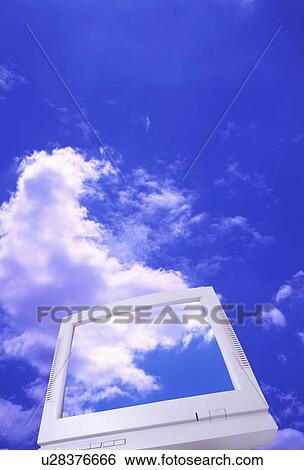 Computer underneath clouds View Large Photo Image Stock Photograph - Computer underneath clouds. Fotosearch