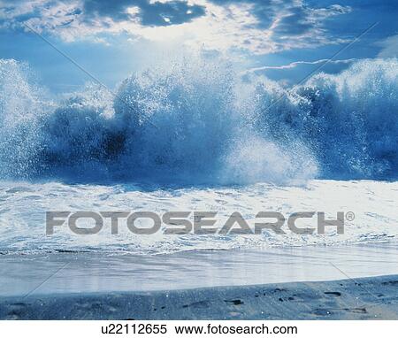 Stock Photography - Crashing waves. Fotosearch