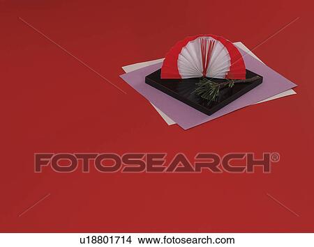 Picture - Decoration of red and white paper. Fotosearch