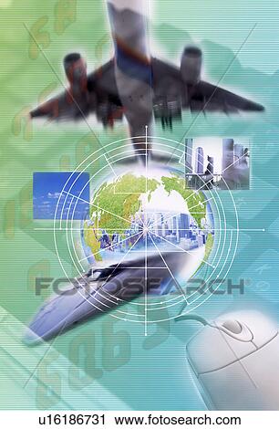 Stock Image - Digital composite of global business. Fotosearch