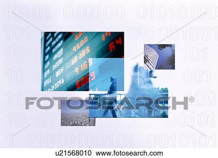 Stock Image - Digital composite of global business. Fotosearch