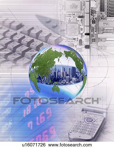 Digital composite of global business View Large Photo Image Stock Photograph - Digital composite of global business. Fotosearch