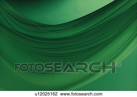 Stock Image - Draped green cloth. Fotosearch