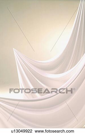 Stock Image - Draped white cloth. Fotosearch