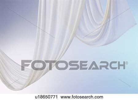 Stock Image - Draped white material. Fotosearch