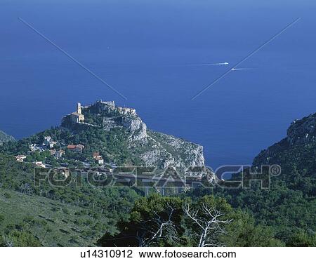 Eze, Cote d'Azur, France View Large Photo Image Stock Image - Eze, Cote d'Azur, France. Fotosearch
