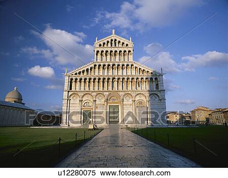 Stock Photography - Facade of a cathedral, Pisa, Italy. Fotosearch