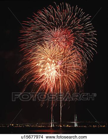 Picture - Firework display. Fotosearch