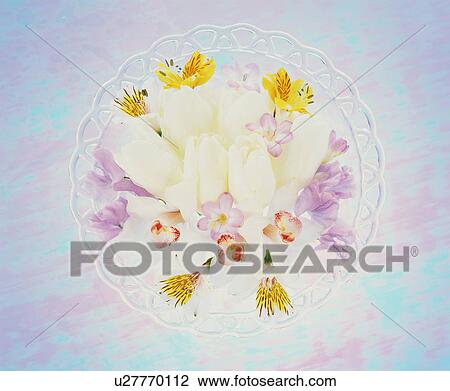 Flower arrangement with circular frame View Large Photo Image Stock Image - Flower arrangement with circular frame. Fotosearch