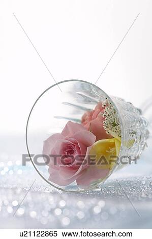 Stock Photography - Flowers in a wine glass. Fotosearch