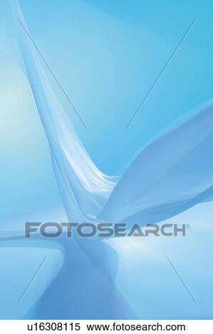 Stock Photography - Flowing blue cloth. Fotosearch