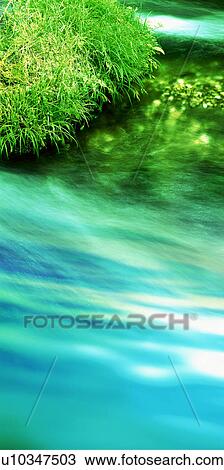 Stock Image - Flowing water. Fotosearch